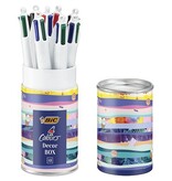 Bic Bic Colours Decors, 4-kleurenbalpen, medium, klassieke inktkleuren, doos van 8 stuks