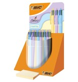 Bic Bic Colours Pastel 4-kleurenbalpen, medium, klassieke inktkleuren, display van 30 stuks