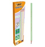 Bic Bic grafietpotlood Evolution Pastel HB, doos van 12 stuks, assorti