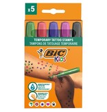 Bic Kids Bic Kids tijdelijke tattoo stempels, assorti, set van 5 stuks