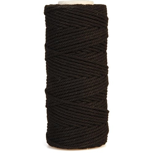 Bouhon Bouhon macramétouw 200 g , ca.130 m, dikte: 2 mm, zwart