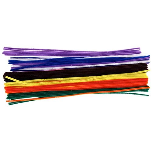Bouhon Bouhon neon chenilledraad 50 cm x 6 mm, 200 st., assorti