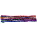 Bouhon Bouhon glitter chenilledraad 50 cm x 6 mm, 50 st., assorti