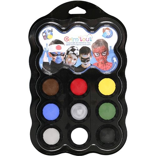 Bouhon Grim'tout schminkpalet Helden, 9 kleuren