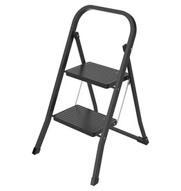 Brasq Brasq trapladder SL200, metaal, zwart, 2 treden