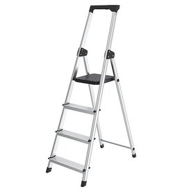 Brasq Brasq trapladder SL400, aluminium, zilver, 4 treden