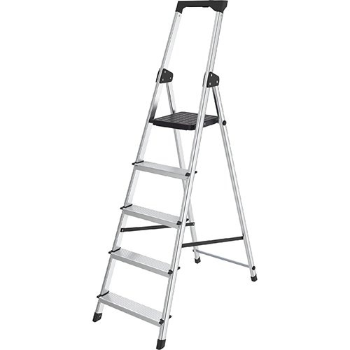 Brasq Brasq trapladder SL500, aluminium, zilver,  5 treden