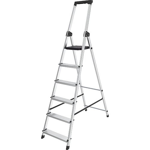 Brasq Brasq trapladder SL600, aluminium, zilver,  6 treden