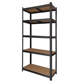 Brasq Brasq rek, ft 180 x 90 x 40, 5 legborden, zwart