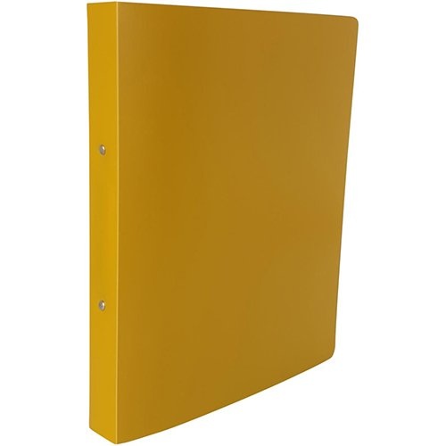 Bronyl Bronyl Nature ringmap, voor ft A4, uit PP, 2 ringen van 25 mm, mosterdgeel
