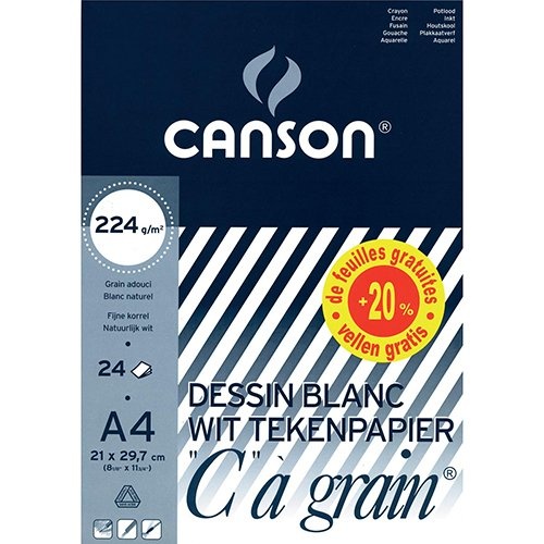 Canson Canson tekenblok C à grain® ft A4, papier van 224 g/m²