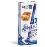 Carioca Carioca balpen Oops, medium, uitwisbaar, doos van 12 stuks, blauw