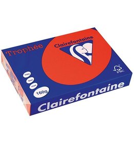 Clairefontaine Clairefontaine Trophée Intens, A4, 160g, 250 vel, koraalrood