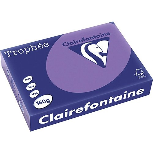 Clairefontaine Clairefontaine Trophée Intens, gekleurd papier, A4, 160 g, 250 vel, violet