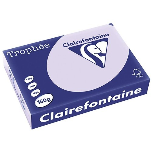 Clairefontaine Clairefontaine Trophée Pastel, gekleurd papier, A4, 160 g, 250 vel, lila