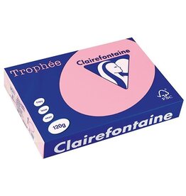 Clairefontaine Clairefontaine Trophée Pastel, gekleurd papier, A4, 120 g, 250 vel, roze