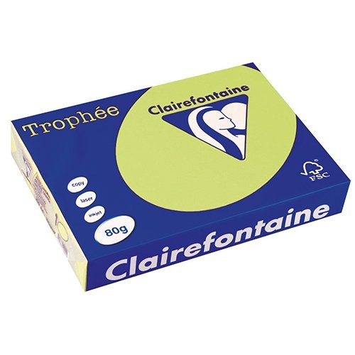 Clairefontaine Clairefontaine Trophée gekleurd papier, A4, 80 g, 500 vel, golfgroen