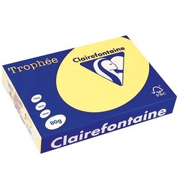 Clairefontaine Clairefontaine Trophée gekleurd papier, A4, 80 g, 500 vel, citroengeel