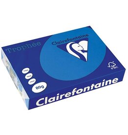 Clairefontaine Clairefontaine Trophée Intens, gekleurd papier, A4, 80 g, 500 vel, turkoois