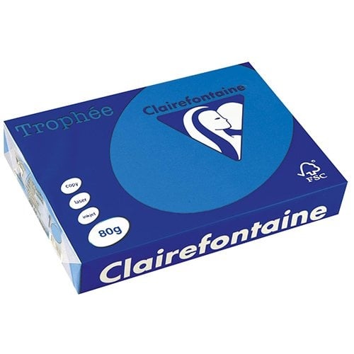Clairefontaine Clairefontaine Trophée Intens, gekleurd papier, A4, 80 g, 500 vel, turkoois