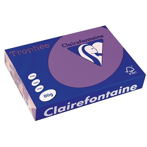 Clairefontaine Clairefontaine Trophée Intens, gekleurd papier, A4, 80 g, 500 vel, violet
