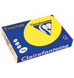 Clairefontaine Clairefontaine Trophée Intens, gekleurd papier, A4, 80 g, 500 vel, zonnegeel