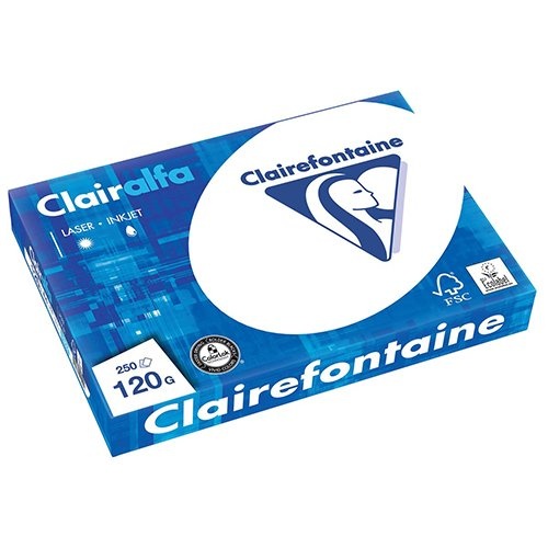 Clairefontaine Clairefontaine Clairalfa presentatiepapier ft A4, 120 g, pak van 250 vel