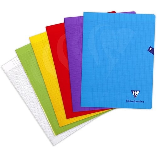 Clairefontaine Clairefontaine schrift Mimesys voor ft A4+, 48 bladzijden, kaft in PP, seyès, geassorteerde kleuren