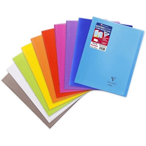 Clairefontaine Clairefontaine schrift Koverbook voor ft A4+, 96 bladzijden, kaft in PP, seyès, transparant