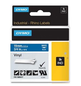 Dymo Rhino Tape 19Mm Vinyl Wit/Bla [1st]