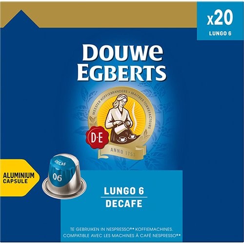 Douwe Egberts Douwe Egberts Lungo Decaf koffiecapsules, pak van 20 stuks