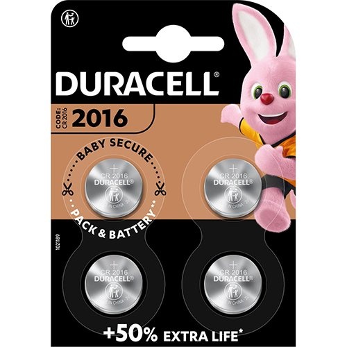 Duracell Duracell knoopcel Specialty Electronics CR2016, blister van 4 stuks