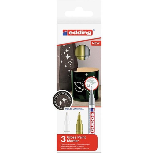 Edding Edding lakmarker 751/3, metallic geassorteerde kleuren