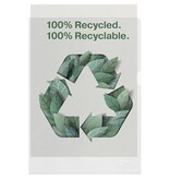 Esselte Esselte L-map, 100 % gerecycleerd, transparant, doos van 20 stuks