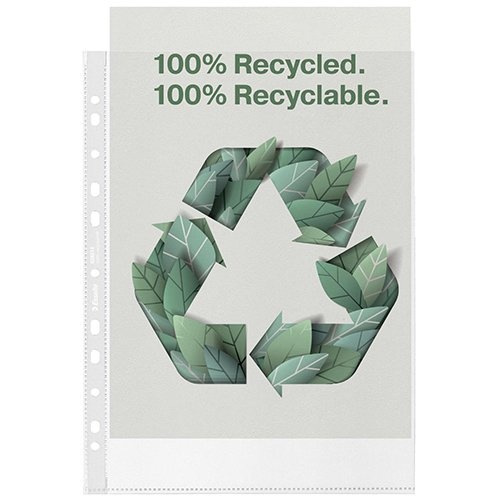 Esselte Esselte geperforeerde showtas, 100 % gerecycleerd, ft A4, 70 micron, doos van 20 stuks
