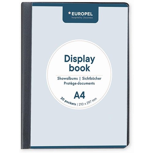 Europel Europel showalbum Opus Frontview, ft A4, PP, 20 tassen, antraciet