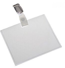 Europel Europel badgehouder met strip en clip, ft 90 x 60 mm, gesloten