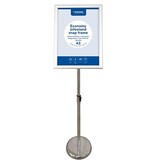 Europel Europel info vloerstandaard Economy, lijst 25 mm, A3, zilver