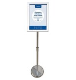 Europel Europel info vloerstandaard Economy, lijst 25 mm, A4, zilver