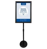 Europel Europel info vloerstandaard Economy, lijst 25 mm, A3, zwart