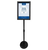 Europel Europel info vloerstandaard Economy, lijst 25 mm, A4, zwart