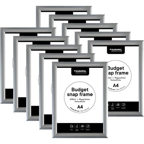 Europel Europel clicklijst Budget, lijst 25 mm, ft A4, pak van 10 stuks