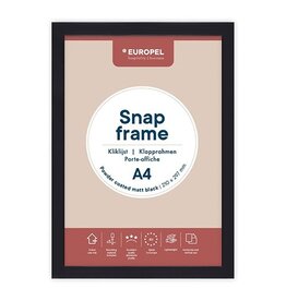 Europel Europel clicklijst Premium Plus, 25 mm, A4, mat zwart