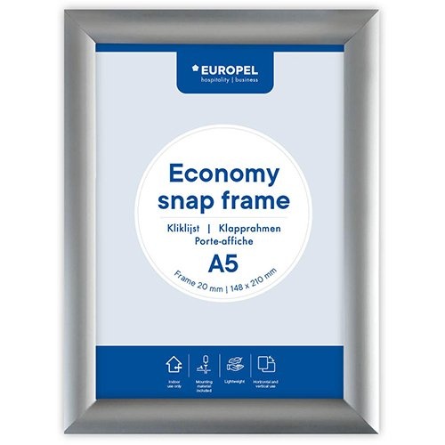 Europel Europel clicklijst Economy, 25 mm, ft A5, zilver