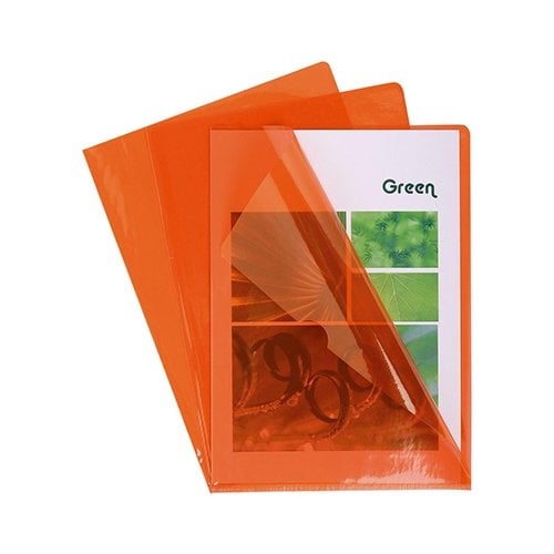 Exacompta Exacompta L-map voor ft A4, uit gladde PVC, pak van 100 stuks, oranje