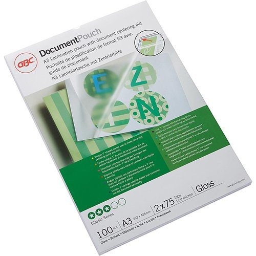 GBC GBC Document lamineerhoes ft A3, 150 micron (2 x 75 micron), pak van 100 stuks