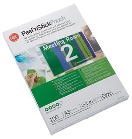GBC GBC Peel'nStick lamineerhoes ft A3, 250 micron (2 x 125 micron), zelfklevend, pak van 100 stuks