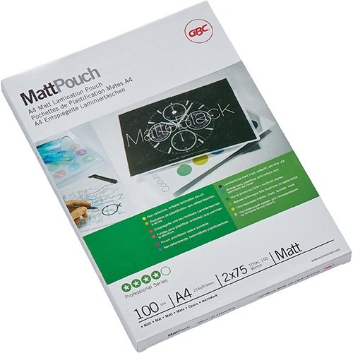 GBC GBC Matt lamineerhoes ft A4, 150 micron (2 x 75 micron), mat/glanzend, pak van 100 stuks
