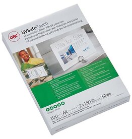 GBC GBC UV Safe lamineerhoes ft A4, 300 micron (2 x 150 micron), uv-bestendig, pak van 100 stuks