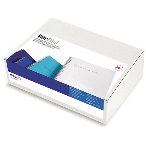 GBC GBC WireBind draadruggen, doos van 100 stuks, 8 mm, zilver